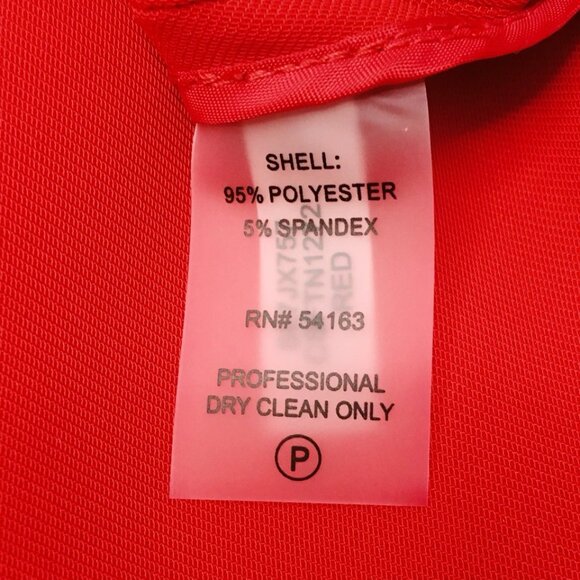 Calvin Klein Womens 2XL Red Jacket Open Front Chic Party Holiday - Picture 11 of 12